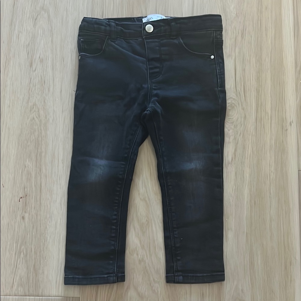 Zara Distressed Black Kids Jeans